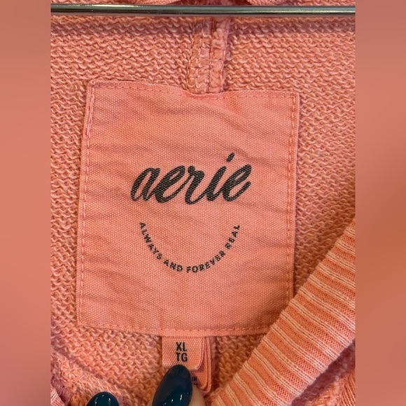 Aerie Women’s Big Chill Crew Sweatshirt- Size XL-Strawberry Mist - Picture 5 of 5